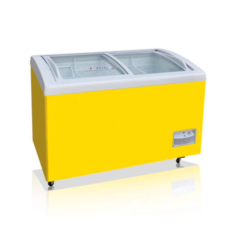 Kummefryser af glasdør