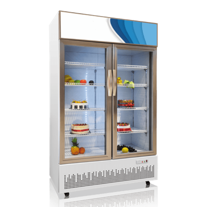 Støjsvag skydedør Display Fryser